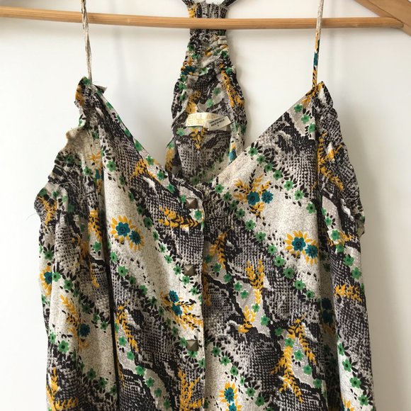 Billabong Snake Print Floral Tank - Picture 2 of 3